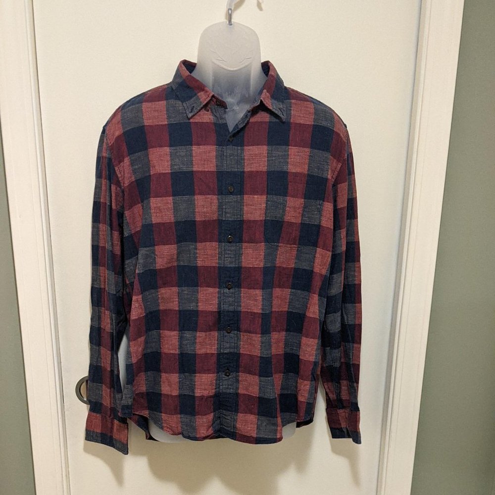 Men's J. Crew Slim Red Gingham Button down shirt